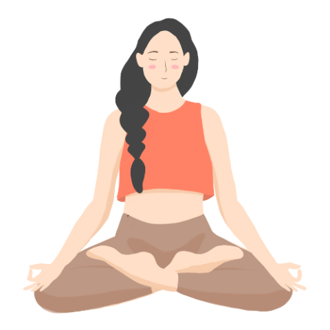 Woman in yoga pose.