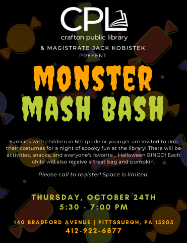 Monster Mash Bash 5:30pm-7:00pm