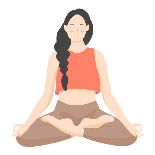 Woman in yoga pose.