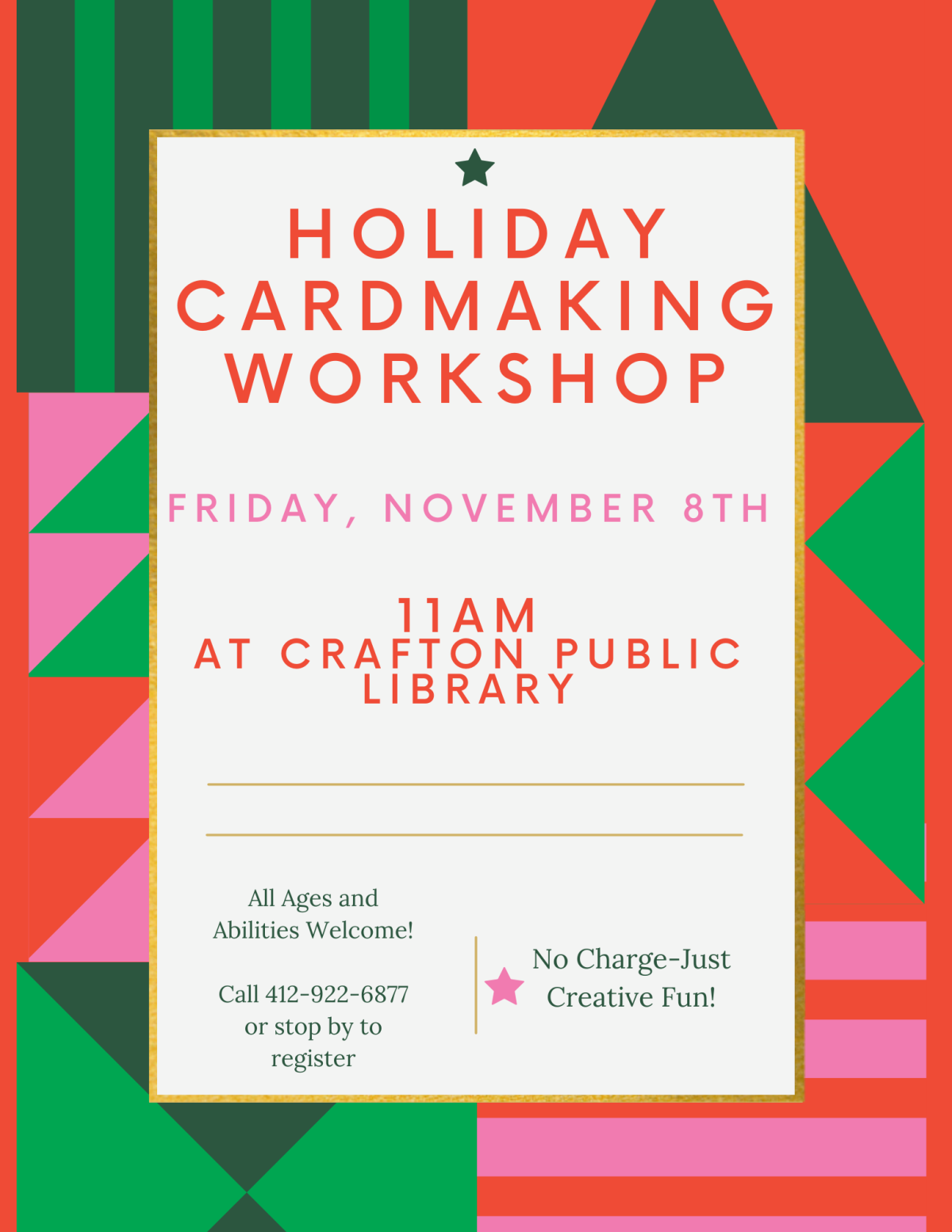 cardmaking workshop for adults